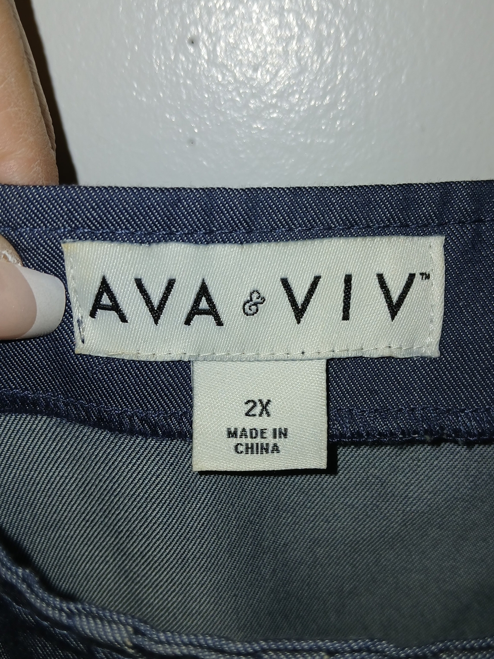 Ava & Viv Navy High-Low Sundress with Waist Tie - Picture 2 of 11